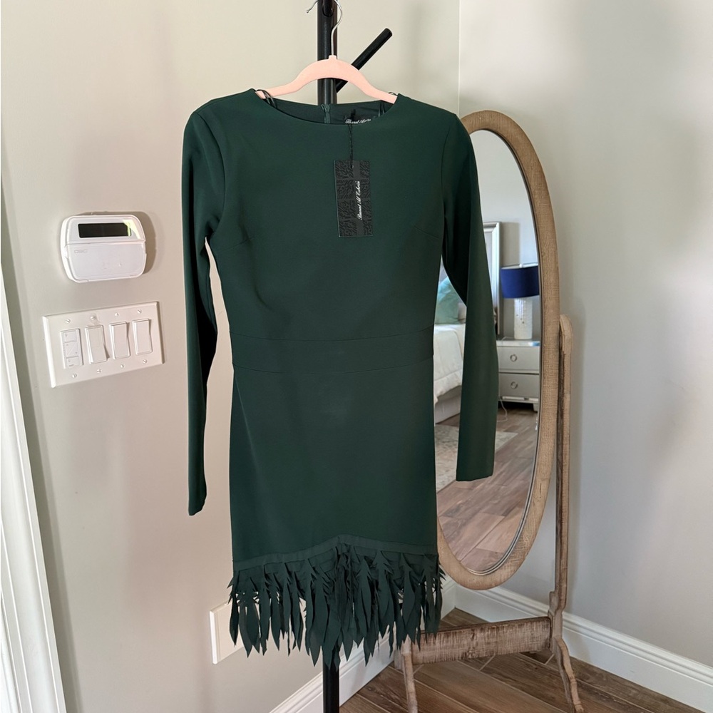 Christmas Elegant Green Long Sleeve Dress